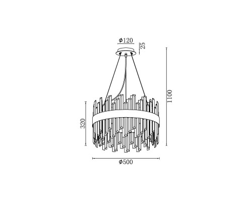 Подвесная люстра Vele Luce Regina VL3135P12 Подвесная люстра Vele Luce Regina VL3135P12