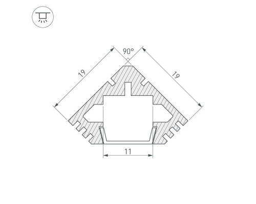 Профиль Arlight PDS45-T-2000 012053 Профиль Arlight PDS45-T-2000 012053