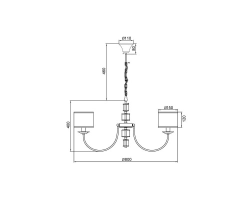 Подвесная люстра Vele Luce Soprano VL4194P08 Подвесная люстра Vele Luce Soprano VL4194P08