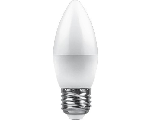 Лампа светодиодная Feron E27 9W 4000K Свеча Матовая LB-570 25937