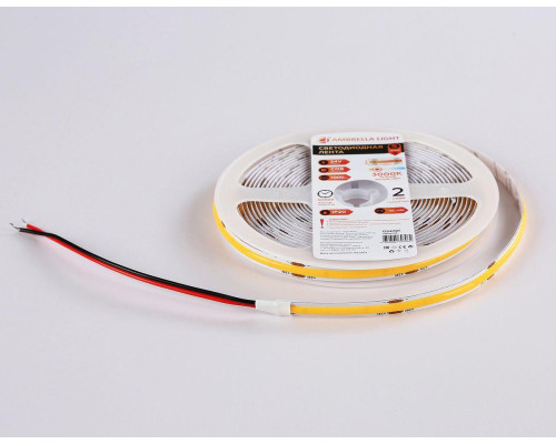 Светодиодная лента Ambrella Light 12W/m 480LED/m COB теплый белый 5M GS4701
