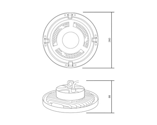 Подвесной светодиодный светильник Gauss Ufo 821536350 Подвесной светодиодный светильник Gauss Ufo 821536350