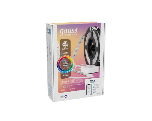 Светодиодная лента Gauss Smart Home 4W/m 54LED/m RGBW 3M 5010122 Светодиодная лента Gauss Smart Home 4W/m 54LED/m RGBW 3M 5010122