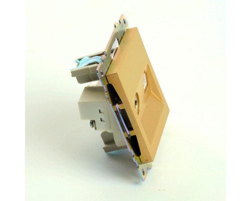 Розетка телевизионная TV + компьютерная RJ-45 Stekker Катрин золото GLS00-7106-08 49230