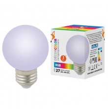 Лампа светодиодная Volpe E27 3W матовая LED-G60-3W/RGB/E27/FR/С UL-00006960
