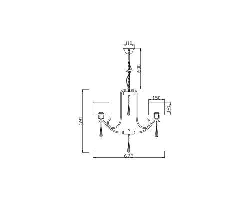 Подвесная люстра Vele Luce Platonico VL1623L05 Подвесная люстра Vele Luce Platonico VL1623L05