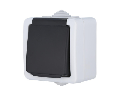 Розетка LK Studio одинарная с з/к, EF600G, 16A (серый) 80007