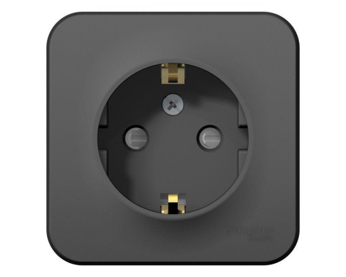 Розетка 2К+З Systeme Electric Blanca 16A 250V со шторками антрацит BLNRA011116 Розетка 2К+З Systeme Electric Blanca 16A 250V со шторками антрацит BLNRA011116