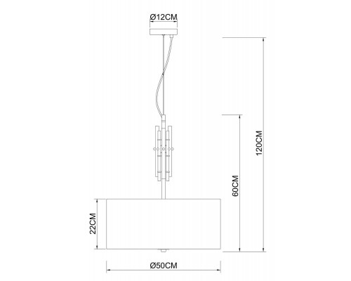 Подвесной светильник Arte Lamp Taygeta A4097SP-5CC