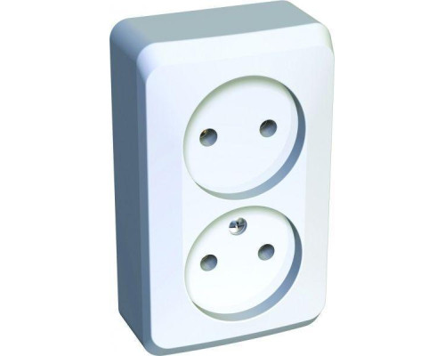 Розетка двойная 2К Systeme Electric Этюд 16A 250V белая PA16-005B Розетка двойная 2К Systeme Electric Этюд 16A 250V белая PA16-005B