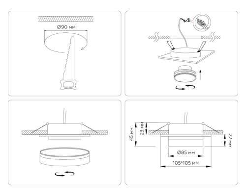 Светильник встраиваемый Ambrella Light TN6710 Светильник встраиваемый Ambrella Light TN6710