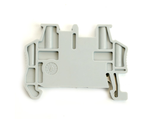 Концевой стопор (ограничитель) на DIN рейку для ЗНИ, серый LD590