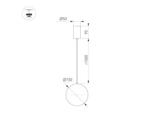 Подвесной светодиодный светильник Arlight SP-Emisfero-R150-11W Warm3000 035950 Подвесной светодиодный светильник Arlight SP-Emisfero-R150-11W Warm3000 035950