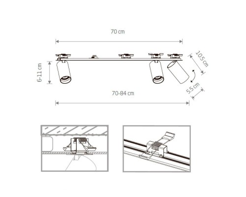 Встраиваемый спот Nowodvorski Mono Surface 7835