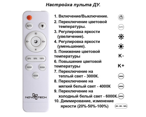 Потолочная светодиодная люстра Novotech Calm 358932 Потолочная светодиодная люстра Novotech Calm 358932