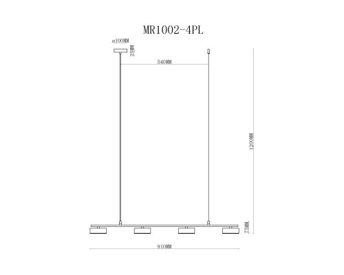 Подвесной светодиодный светильник MyFar Milla MR1002-4PL