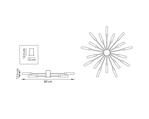 Потолочная люстра Lightstar Ragno 732187