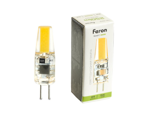 Лампа светодиодная Feron LB-423 G4 3W 230V 4000K 51168 Лампа светодиодная Feron LB-423 G4 3W 230V 4000K 51168