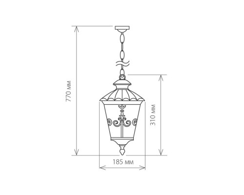 Уличный подвесной светильник Elektrostandard Diadema a028004