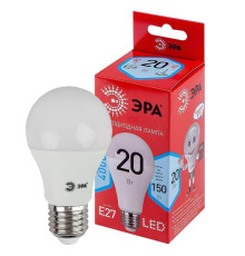 Лампа светодиодная ЭРА E27 20W 4000K матовая LED A65-20W-840-E27 R Б0049637