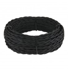 Ретро кабель Werkel витой трехжильный 2,5 мм черный W6453608 4690389165986