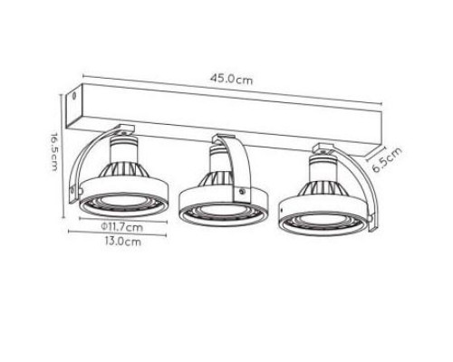 Светодиодный спот Lucide Dorian Led 22968/36/30 Светодиодный спот Lucide Dorian Led 22968/36/30