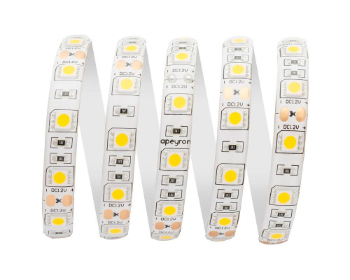 Светодиодная влагозащищенная лента Apeyron 14,4W/m 60Led/m 5050SMD дневной белый 5M 00-144 Светодиодная влагозащищенная лента Apeyron 14,4W/m 60Led/m 5050SMD дневной белый 5M 00-144