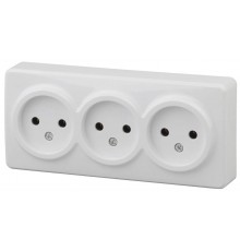 Розетка ЭРА Эксперт 3х2P 16A 250V 11-2207-01 Б0020697