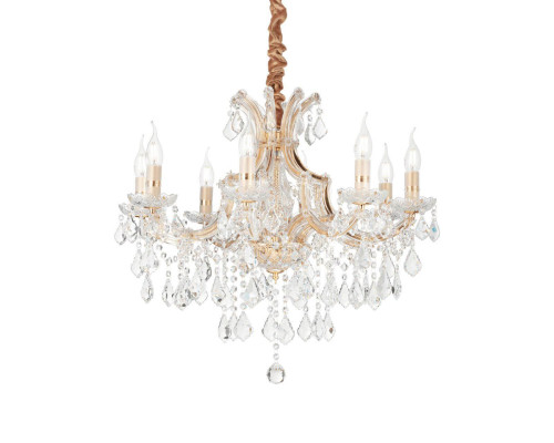 Подвесная люстра Ideal Lux Napoleon SP8 Oro 167398 Подвесная люстра Ideal Lux Napoleon SP8 Oro 167398