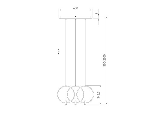 Подвесная светодиодная люстра Eurosvet Layla 50257/3 Led черный/ латунь