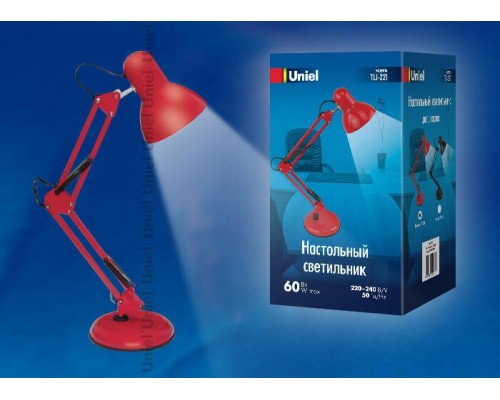Настольная лампа Uniel TLI-221 Red E27 UL-00002121 Настольная лампа Uniel TLI-221 Red E27 UL-00002121