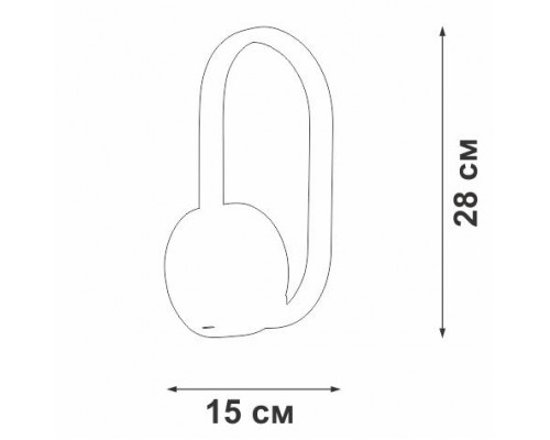 Бра светодиодное Vitaluce V3965-1/1A