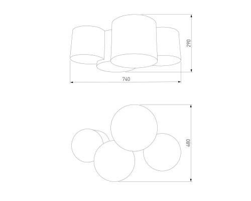 Потолочный светильник TK Lighting 4393 Mona Gray Потолочный светильник TK Lighting 4393 Mona Gray