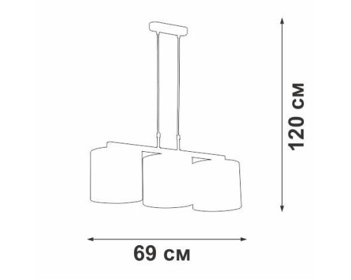 Подвесная люстра Vitaluce V2882-1/3S Подвесная люстра Vitaluce V2882-1/3S