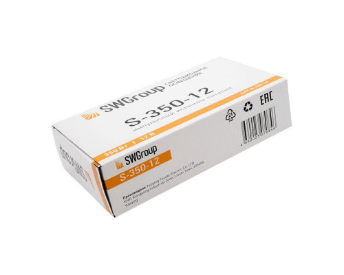 Блок питания SWG 12V 350W IP20 30A S-350-12 000124 Блок питания SWG 12V 350W IP20 30A S-350-12 000124