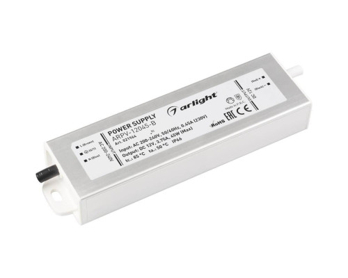 Блок питания Arlight ARPV-45B 12V 45W IP67 3,75A 021964 Блок питания Arlight ARPV-45B 12V 45W IP67 3,75A 021964