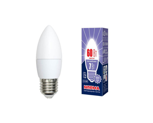 Лампа светодиодная E27 7W 6500K матовая LED-C37-7W/DW/E27/FR/NR UL-00003797 Лампа светодиодная E27 7W 6500K матовая LED-C37-7W/DW/E27/FR/NR UL-00003797