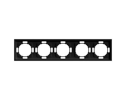 Рамка STEKKER, PFR00-5005-05 5-местная, серия Эмили, черный уголь, soft touch 49862 Рамка STEKKER, PFR00-5005-05 5-местная, серия Эмили, черный уголь, soft touch 49862
