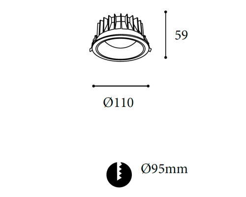 Встраиваемый светильник ВОСХОД ELAQ.12.30.IP.IN.WW