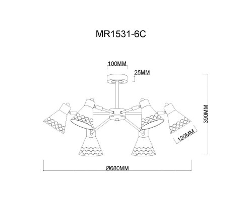 Потолочная люстра MyFar Chilly MR1531-6C