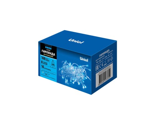 Светодиодная гирлянда Uniel 220V синий ULD-S1000-100/DTA Blue IP20 UL-00007197 Светодиодная гирлянда Uniel 220V синий ULD-S1000-100/DTA Blue IP20 UL-00007197