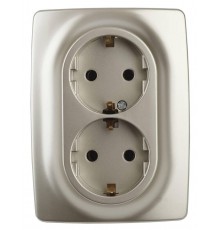 Розетка ЭРА 12 2x2P E Schuko 16A 250V 12-2106-04 Б0031231