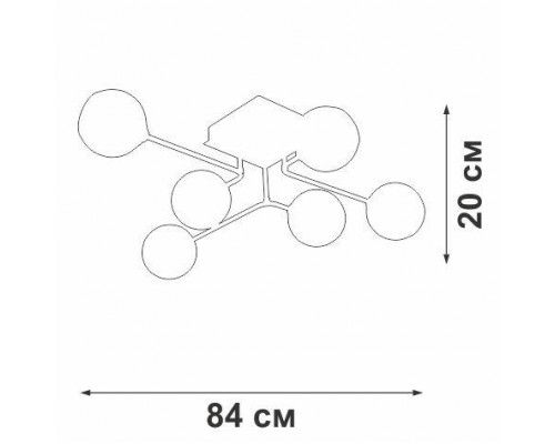 Потолочная люстра Vitaluce V4795-1/6PL