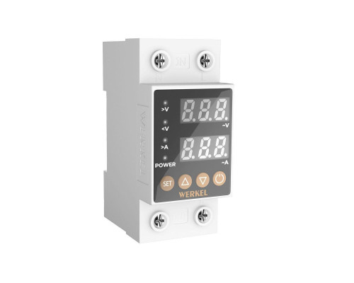 Реле напряжения Werkel 1P+N 63А W932P63R 4690389204425 Реле напряжения Werkel 1P+N 63А W932P63R 4690389204425