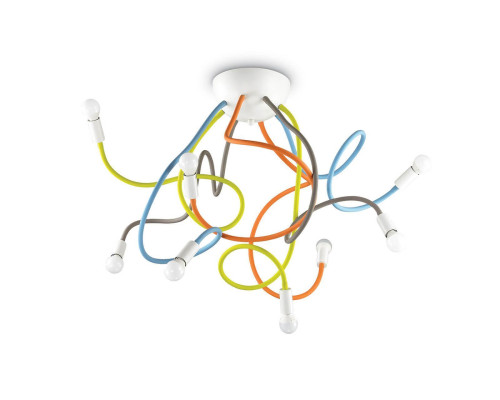 Потолочная люстра Ideal Lux Multiflex PL8 Color 159010 Потолочная люстра Ideal Lux Multiflex PL8 Color 159010
