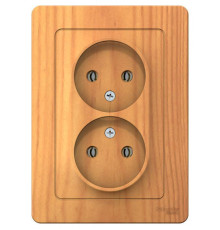 Розетка двойная 2К Systeme Electric Blanca 16A 250V ясень BLNRS000025