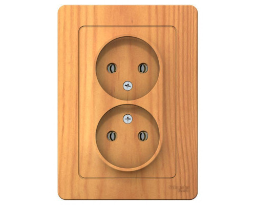 Розетка двойная 2К Systeme Electric Blanca 16A 250V ясень BLNRS000025 Розетка двойная 2К Systeme Electric Blanca 16A 250V ясень BLNRS000025