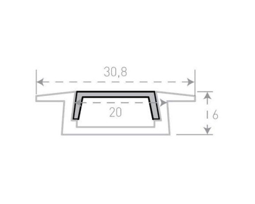 Встраиваемый профиль с рассеивателем SWG RC-3006 900083 Встраиваемый профиль с рассеивателем SWG RC-3006 900083