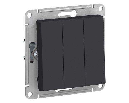 Выключатель трехклавишный Systeme Electric AtlasDesign 10A 250V карбон ATN001031 Выключатель трехклавишный Systeme Electric AtlasDesign 10A 250V карбон ATN001031