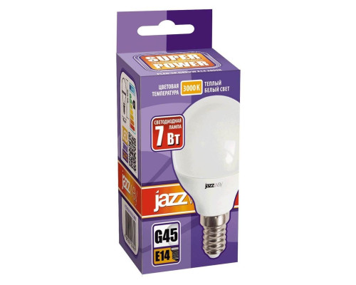 Лампа светодиодная Jazzway E14 7W 3000K матовая 1027856-2